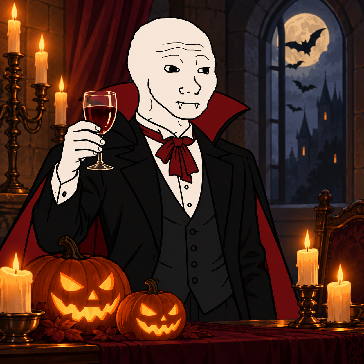 Wojo Drakula hosting a quiet Halloween gathering