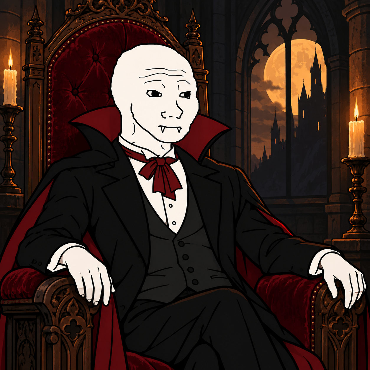 Wojo Drakula in his moonlit gothic castle